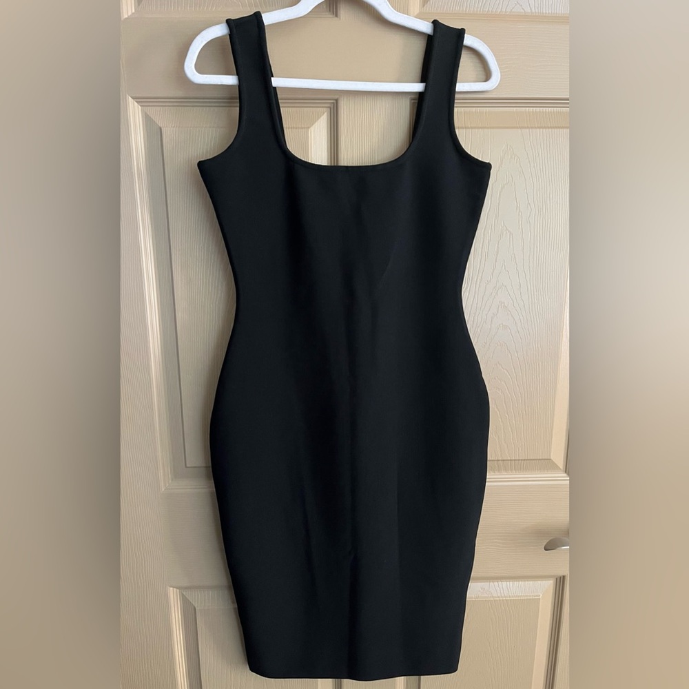 NWOT Sleeveless Deep V Back Bodycon Dress!